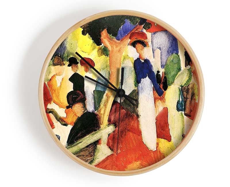 August Macke Hat Shop At The Promenade Clock - Wallart-Direct UK