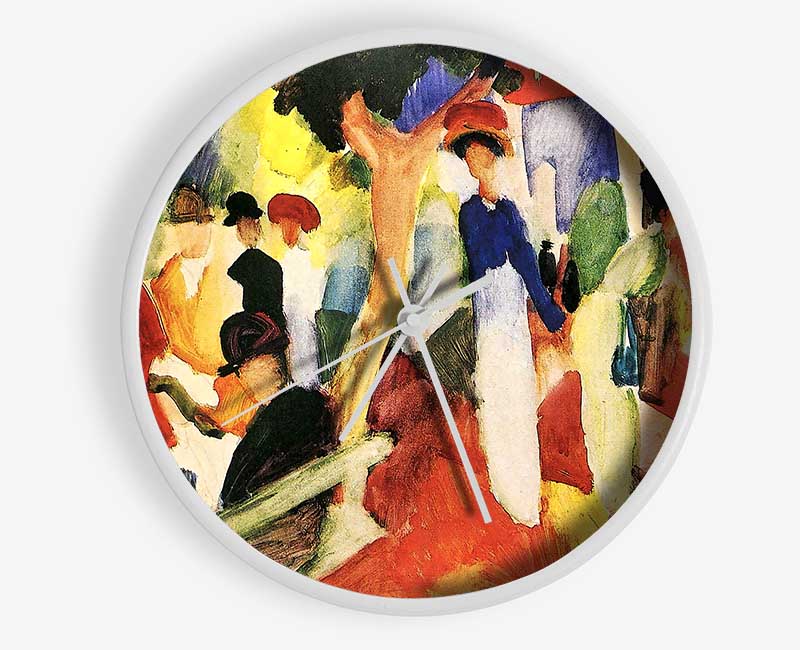 August Macke Hat Shop At The Promenade Clock - Wallart-Direct UK