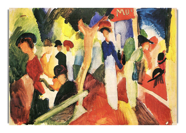 Hat Shop At The Promenade By August Macke