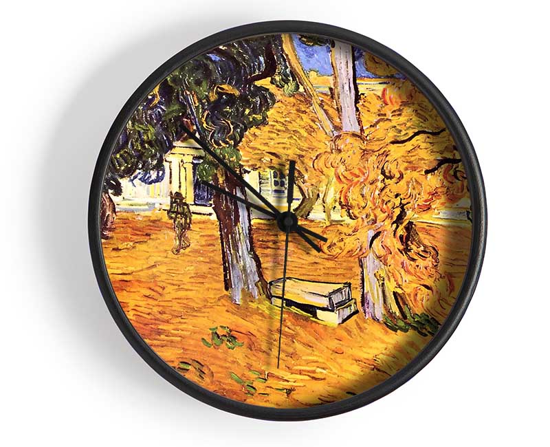 Van Gogh The Park Of St-Paul Hospital In Saint-Remy Clock - Wallart-Direct UK