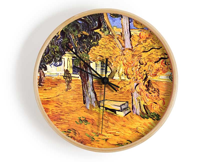 Van Gogh The Park Of St-Paul Hospital In Saint-Remy Clock - Wallart-Direct UK