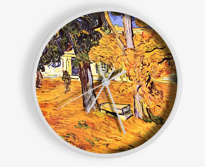 Van Gogh The Park Of St-Paul Hospital In Saint-Remy Clock - Wallart-Direct UK