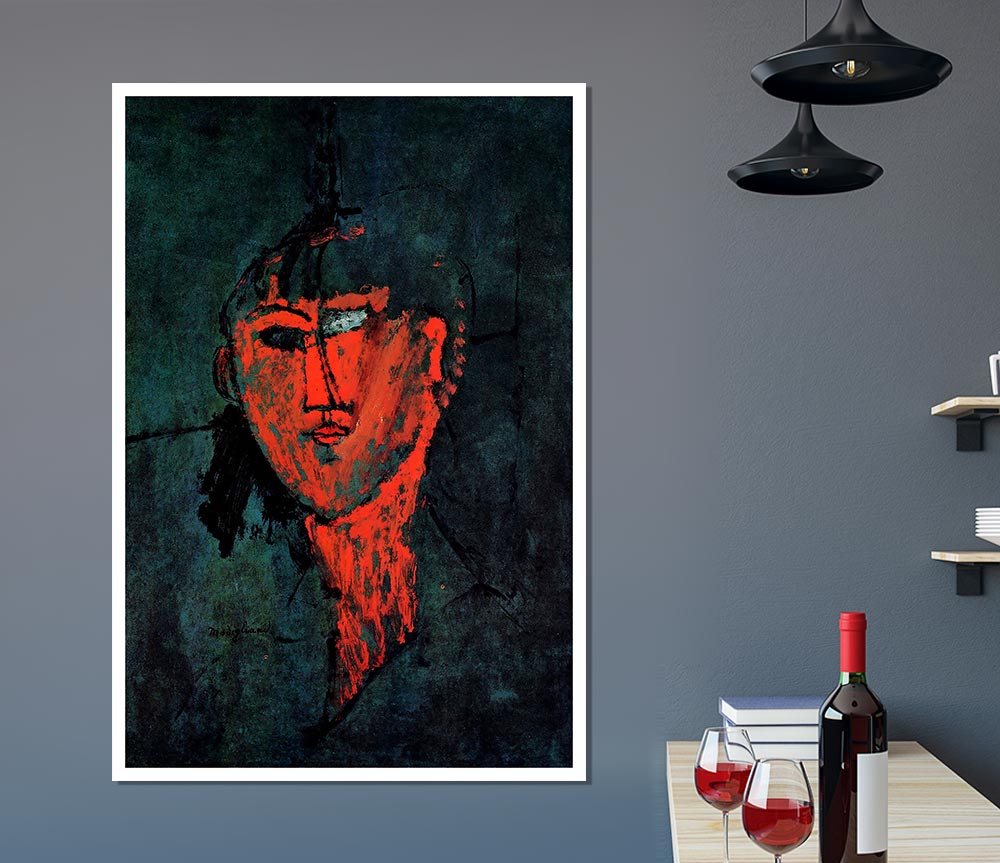 Head By Modigliani Print Poster Wall Art