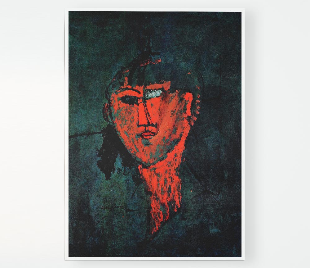 Head By Modigliani Print Poster Wall Art