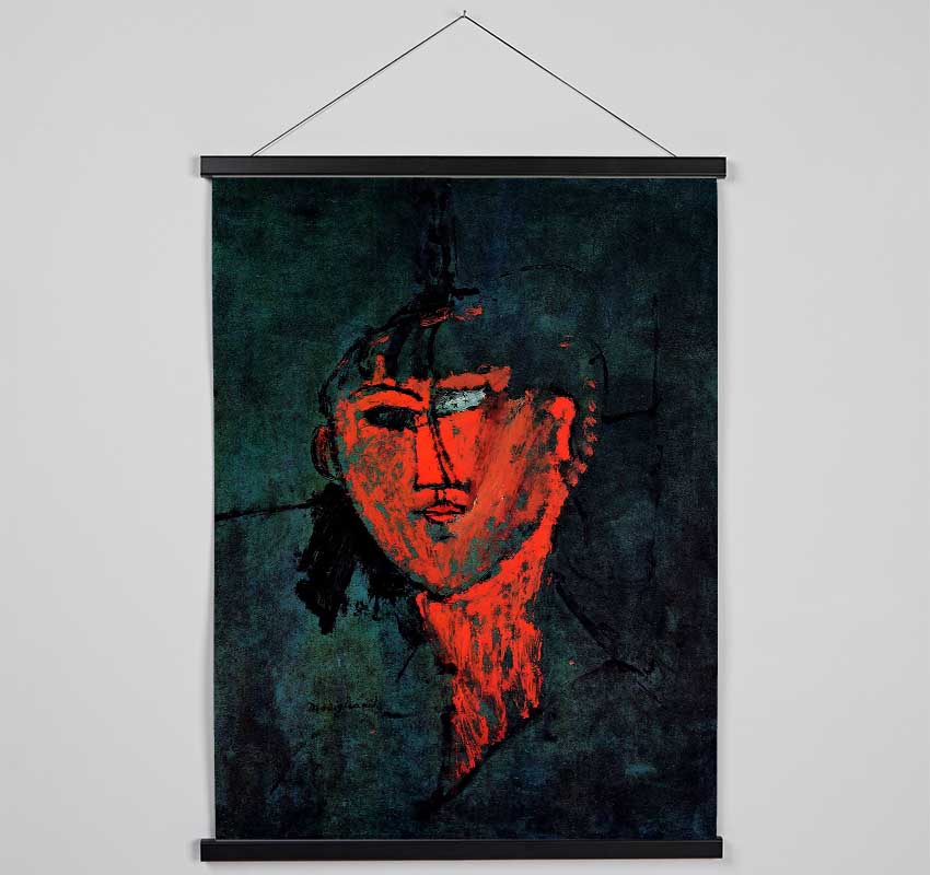 Head By Modigliani Hanging Poster - Wallart-Direct UK