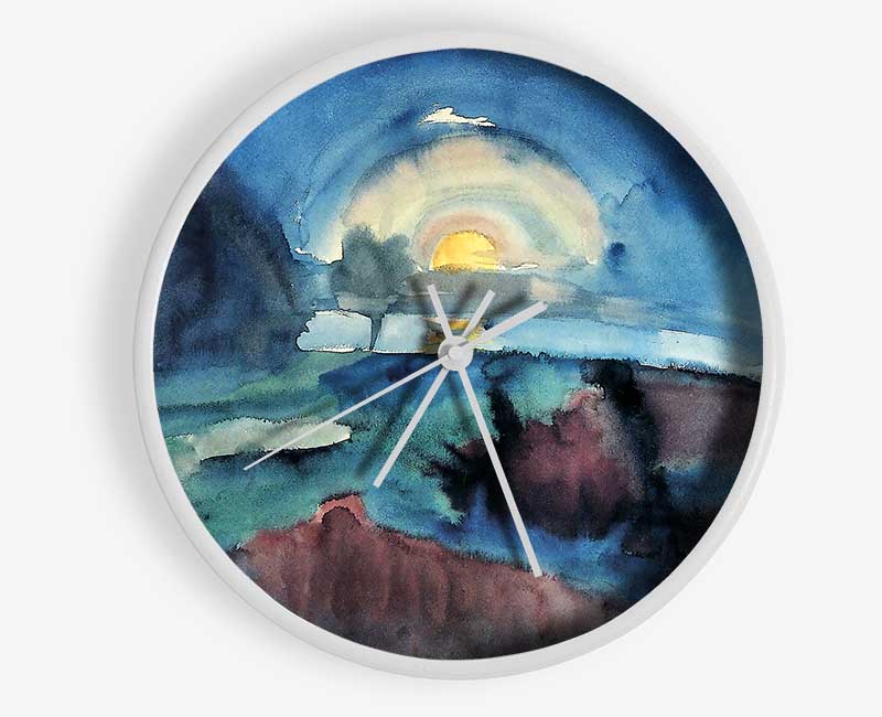 Walter Gramatte Hiddensoe Moon Stairway Clock - Wallart-Direct UK