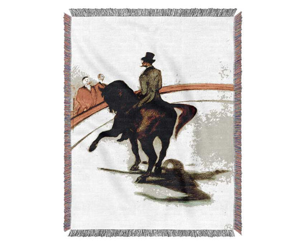 Toulouse Lautrec Horse In The Ring Woven Blanket