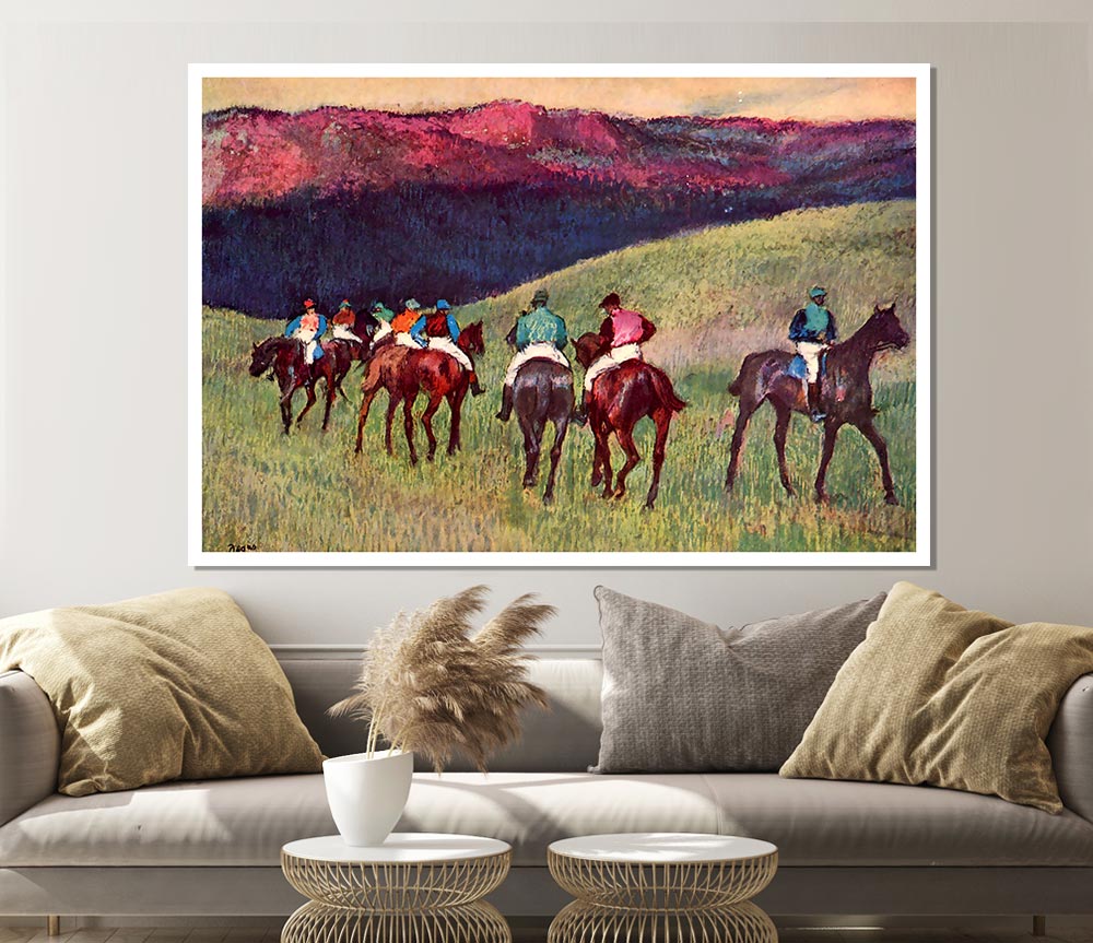 Degas Horse Racing The Training Print Poster Wall Art