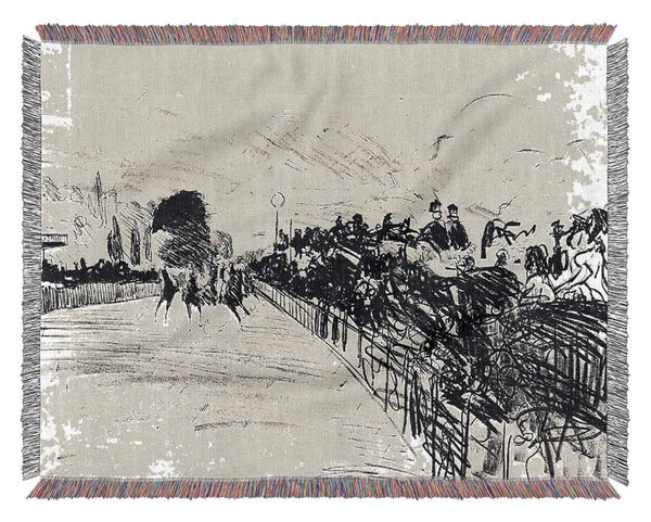 Manet Horse Racing Woven Blanket