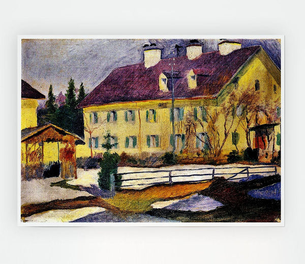 August Macke Hospital In Tegern Sea Print Poster Wall Art