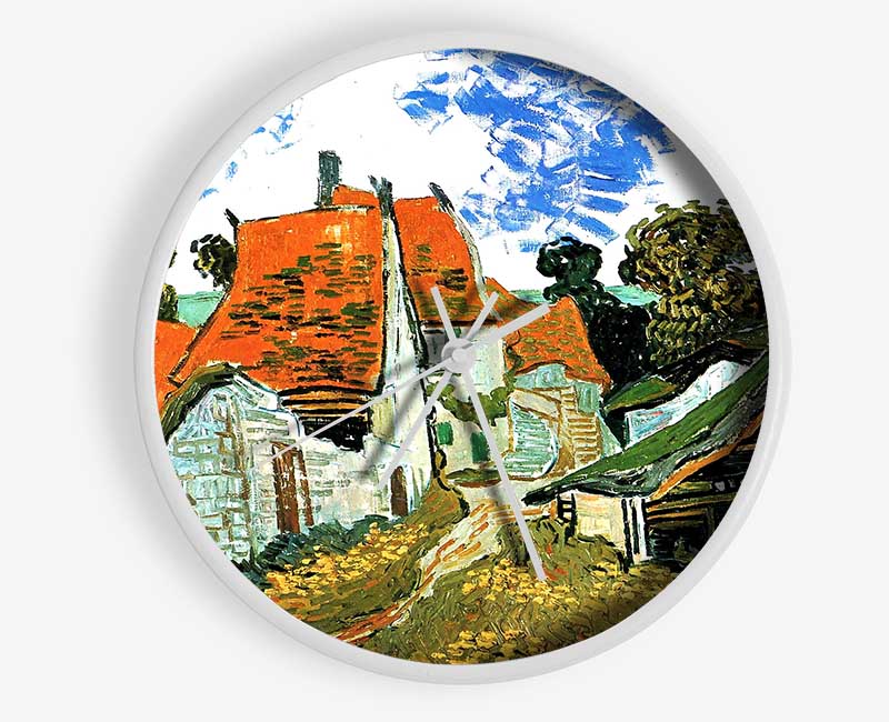 Van Gogh Houses In Auvers Clock - Wallart-Direct UK