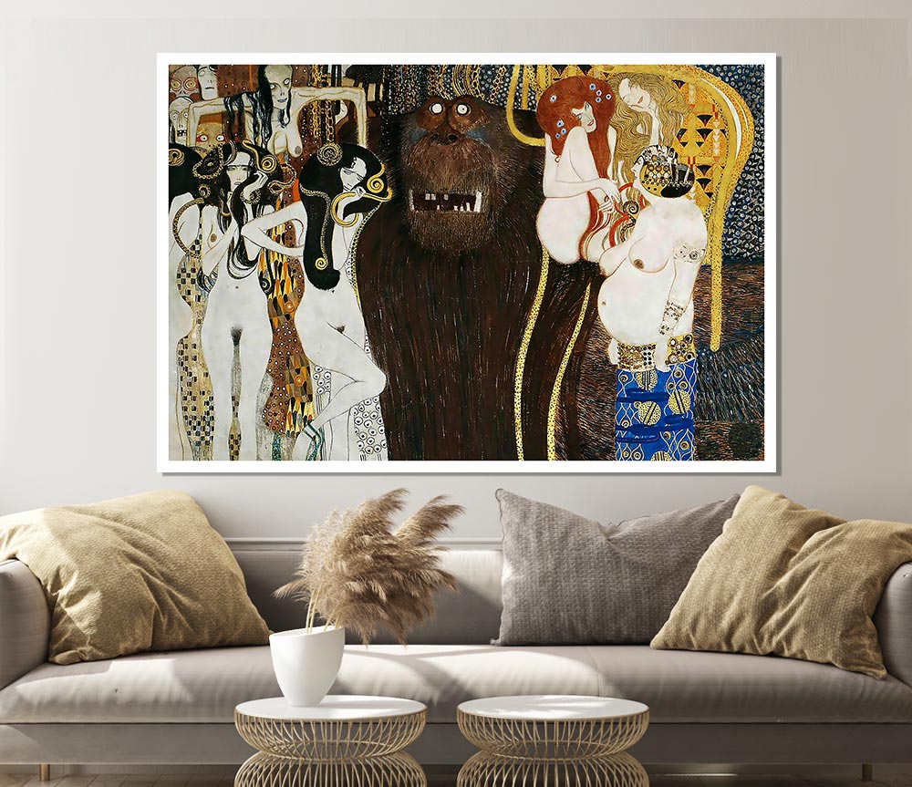 Klimt Beethoven Frieze Print Poster Wall Art