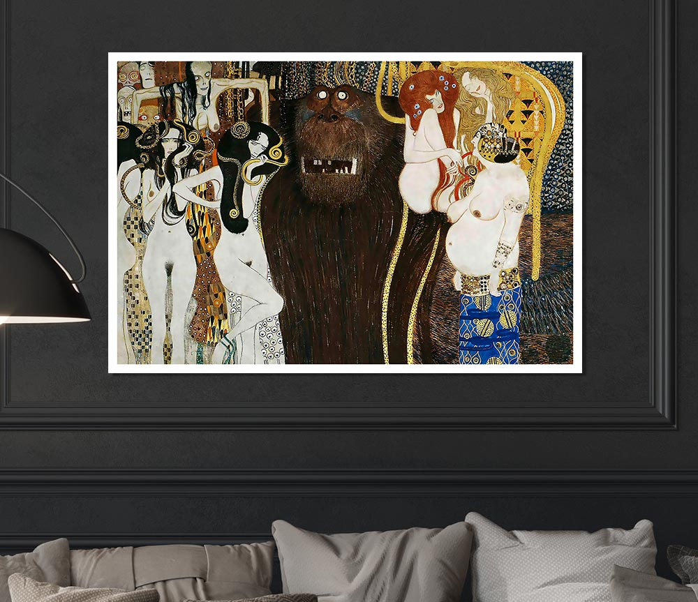 Klimt Beethoven Frieze Print Poster Wall Art