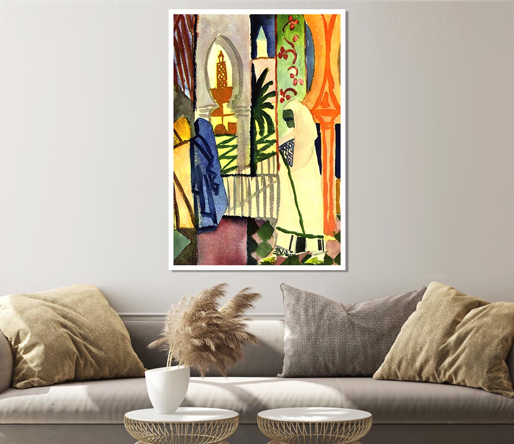 August Macke In The Temple Hall 1 Print Poster Wall Art