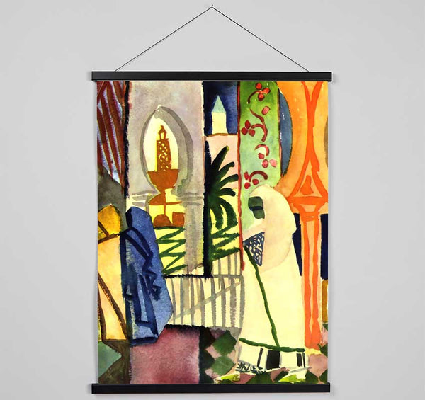 August Macke In The Temple Hall 1 Hanging Poster - Wallart-Direct UK