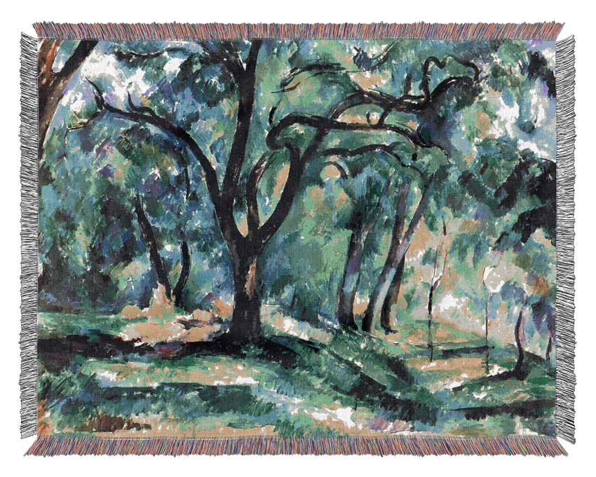 Cezanne In The Woods Woven Blanket