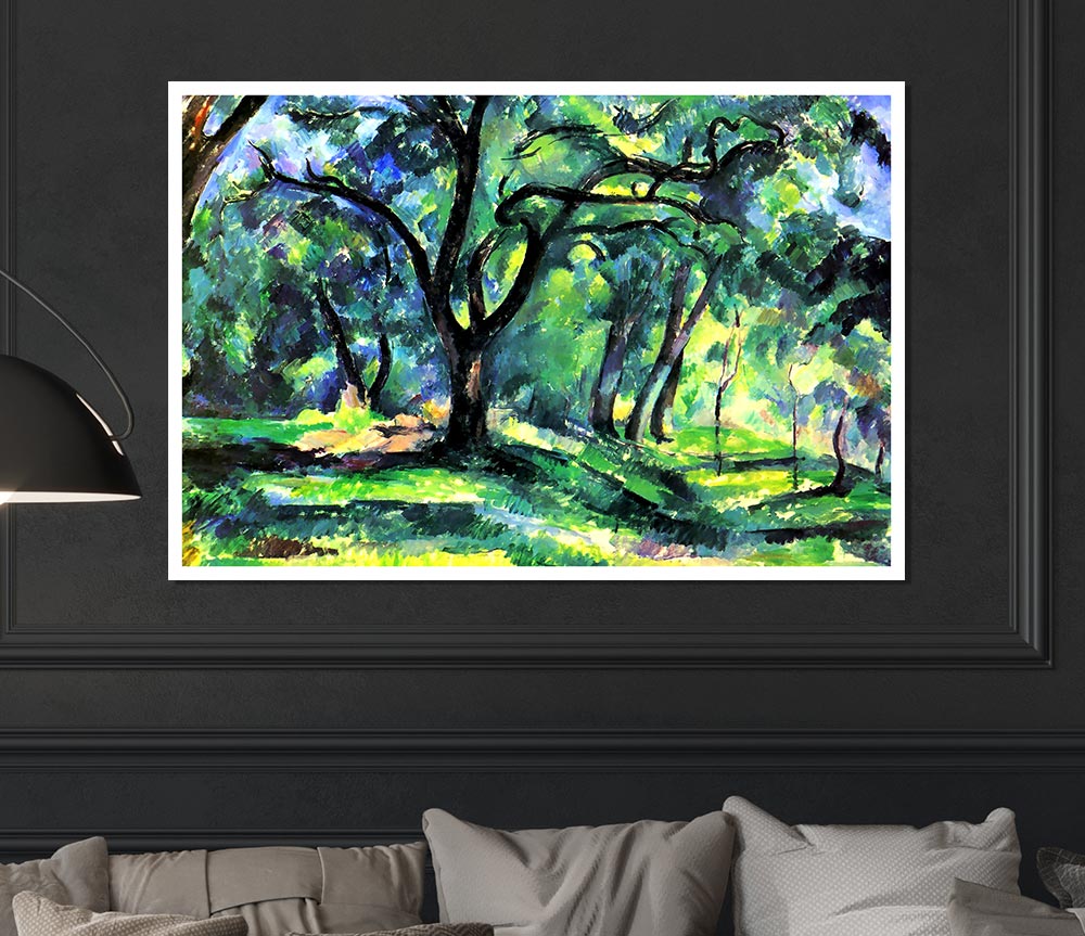 Cezanne In The Woods Print Poster Wall Art