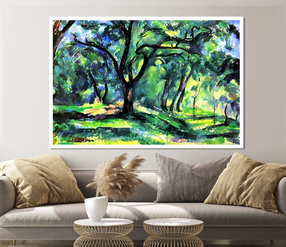 Cezanne In The Woods Print Poster Wall Art