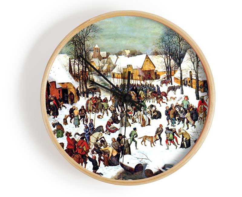 Pieter Bruegel Infanticide In Bethlehem Clock - Wallart-Direct UK