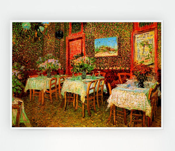 Van Gogh Interior Of A Restaurant Print Poster Wall Art