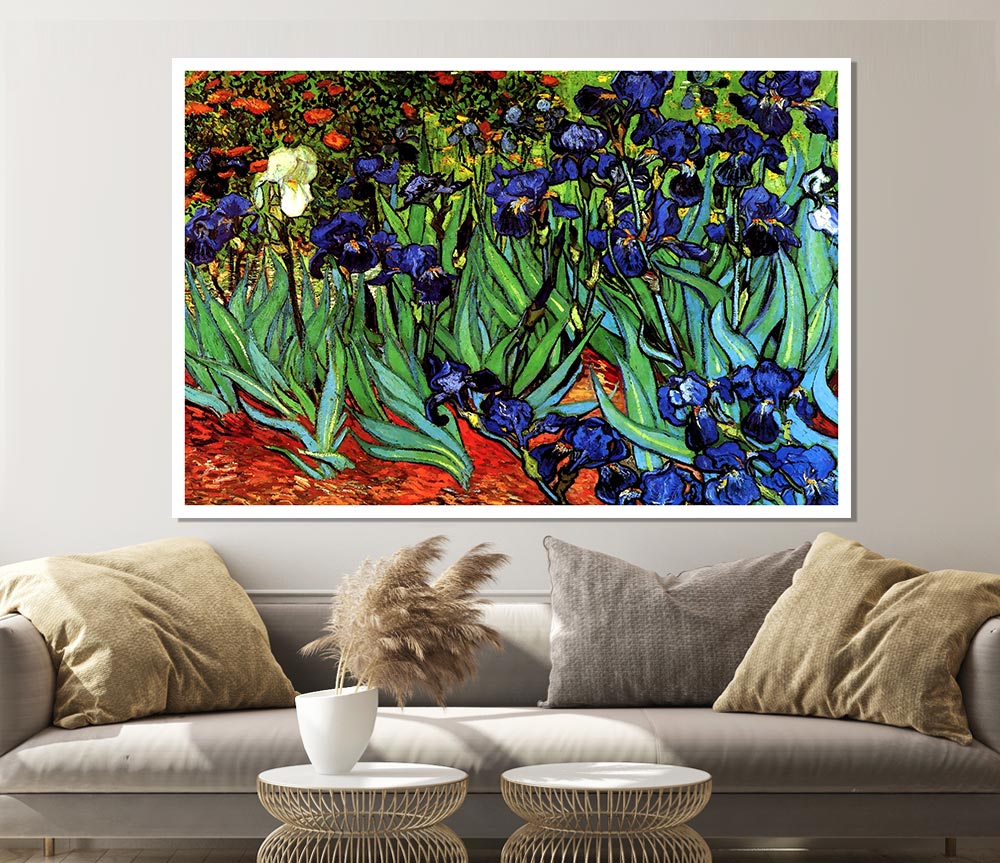 Van Gogh Irises 2 Print Poster Wall Art