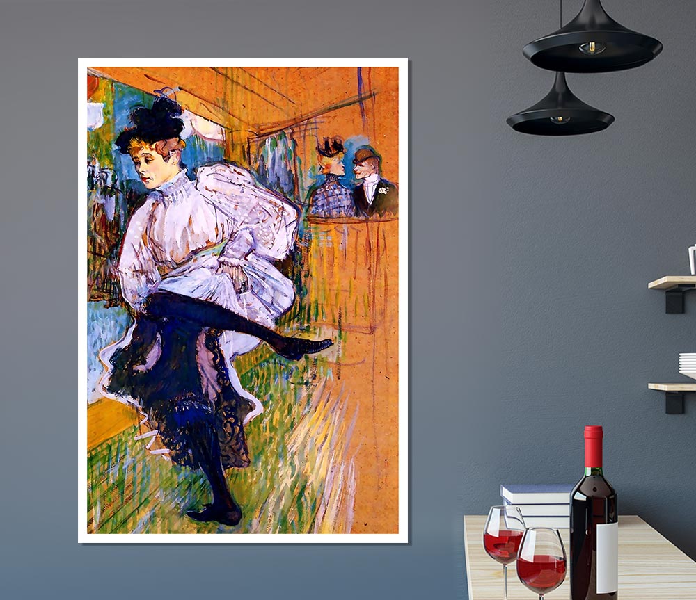 Toulouse Lautrec Jane Avril Dances Print Poster Wall Art