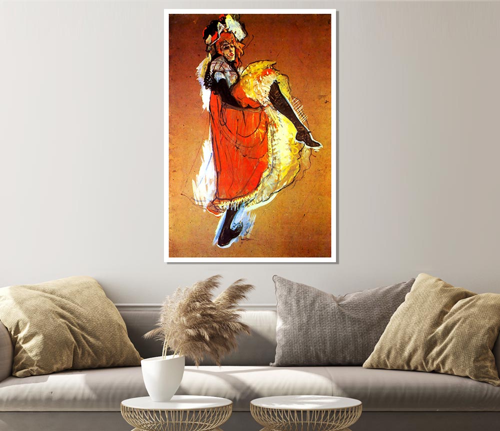 Toulouse Lautrec Jane Avril Dancing Print Poster Wall Art