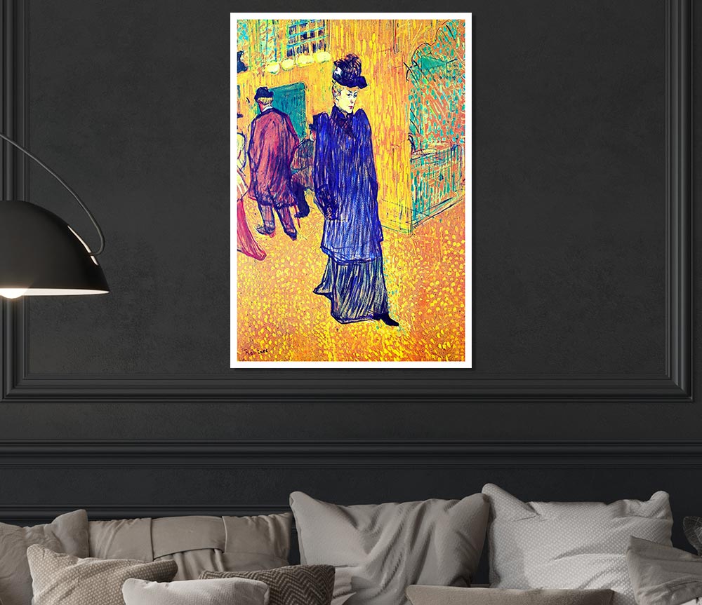 Toulouse Lautrec Jane Avril Leaves The Moulin Rouge Print Poster Wall Art