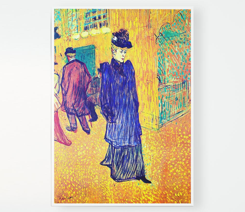 Toulouse Lautrec Jane Avril Leaves The Moulin Rouge Print Poster Wall Art