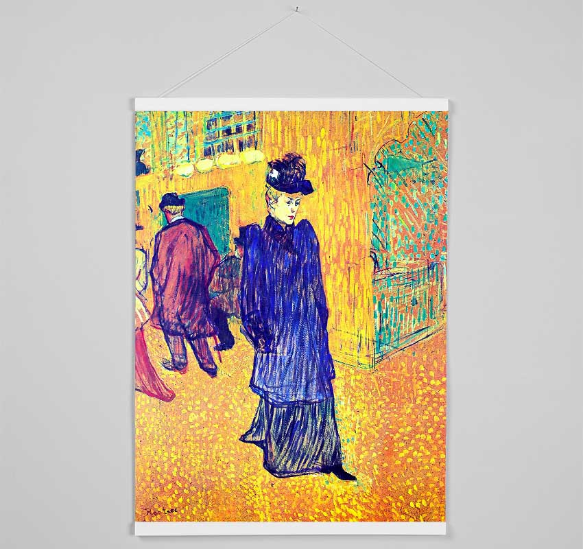 Toulouse Lautrec Jane Avril Leaves The Moulin Rouge Hanging Poster - Wallart-Direct UK