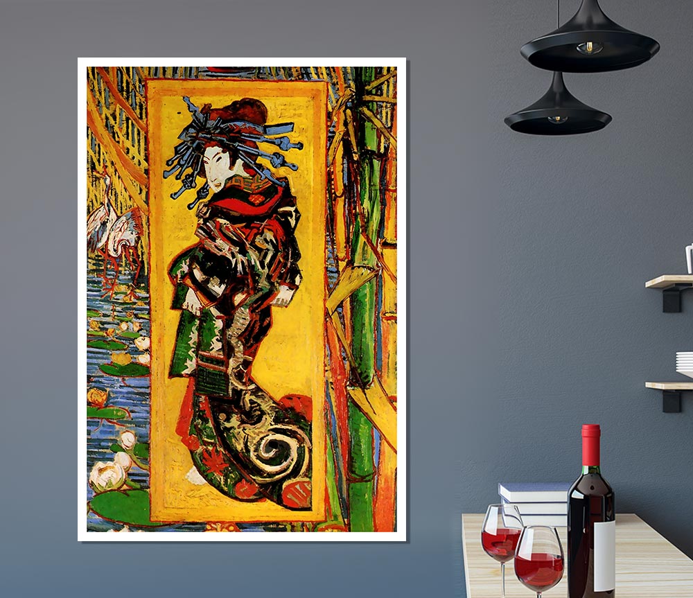 Van Gogh Japonaiserie Oiran After Kesa Eisen Print Poster Wall Art