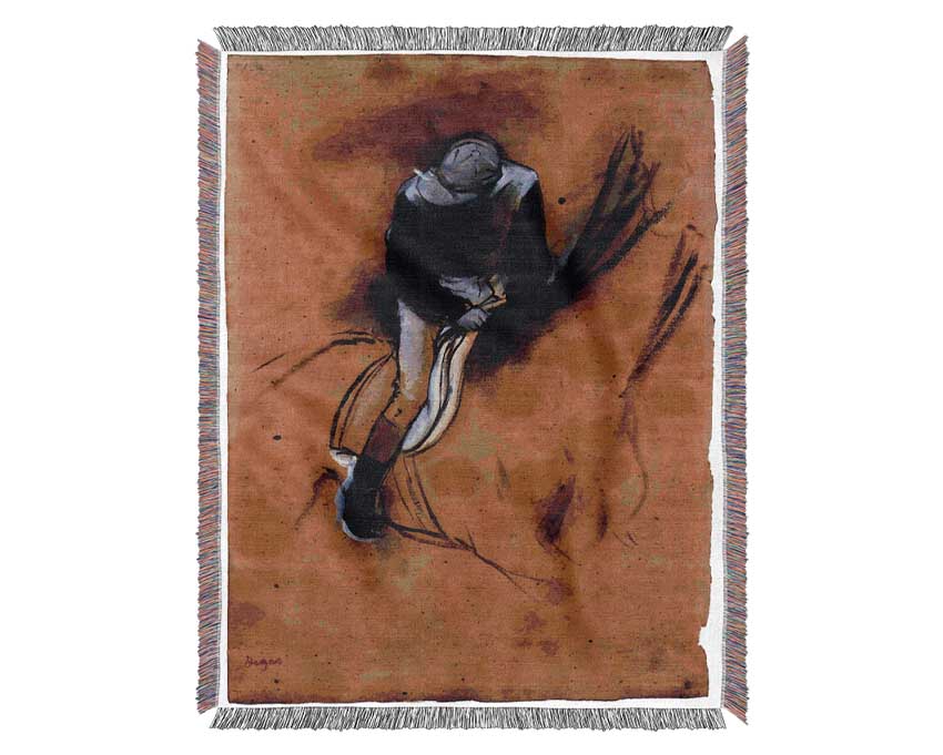 Degas Jockey Forward Flexed Standing In The Saddle Woven Blanket