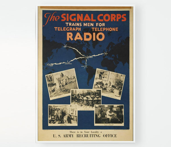 Join The Signal Corps Print Poster Wall Art