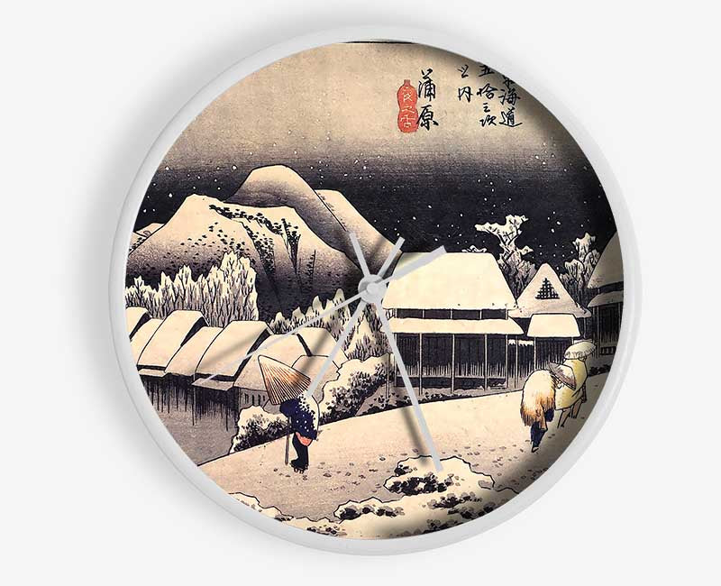 Hiroshige Kanbara Clock - Wallart-Direct UK