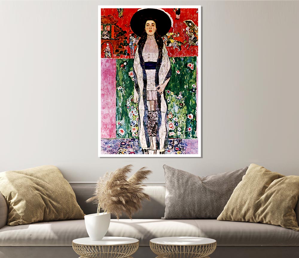 Klimt Adele Bloch Bauer Red Print Poster Wall Art