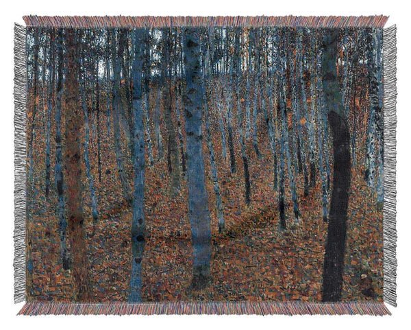 Klimt Beech Grove 1 Woven Blanket