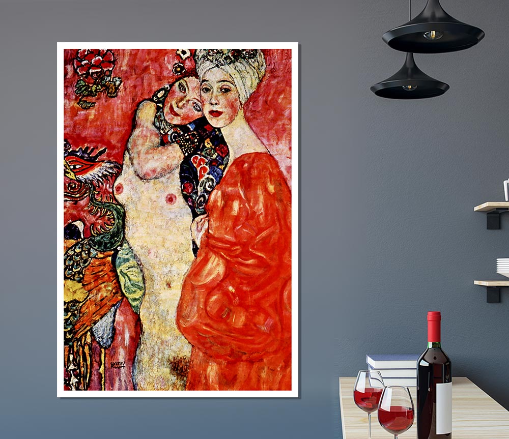 Klimt Girlfriends Print Poster Wall Art