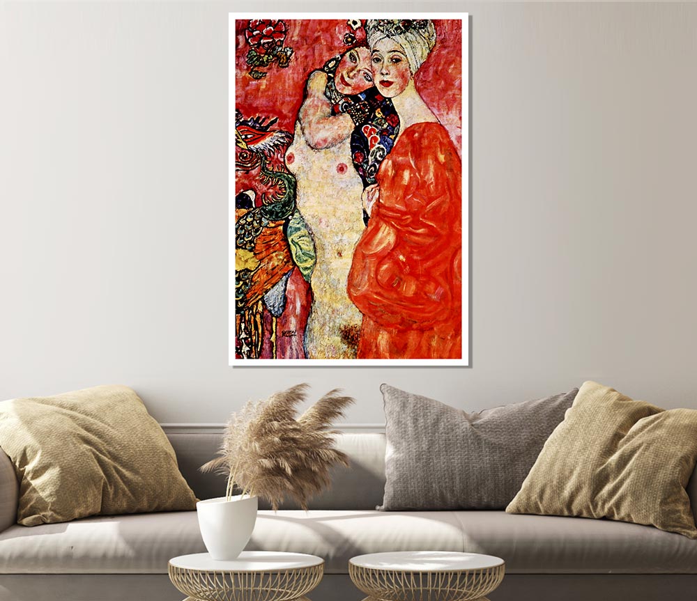 Klimt Girlfriends Print Poster Wall Art