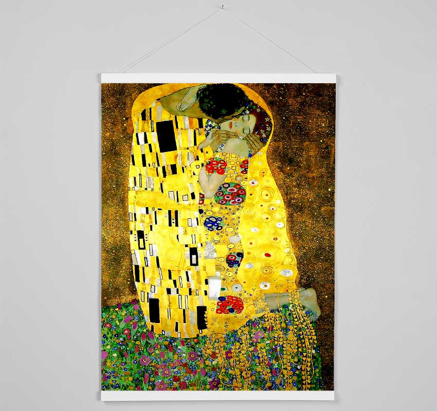 Klimt Kiss Hanging Poster - Wallart-Direct UK