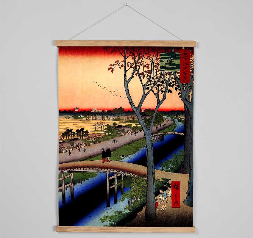 Hiroshige Koume Embankment Hanging Poster - Wallart-Direct UK