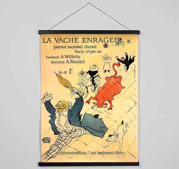 Toulouse Lautrec La Vache Enragee Hanging Poster - Wallart-Direct UK