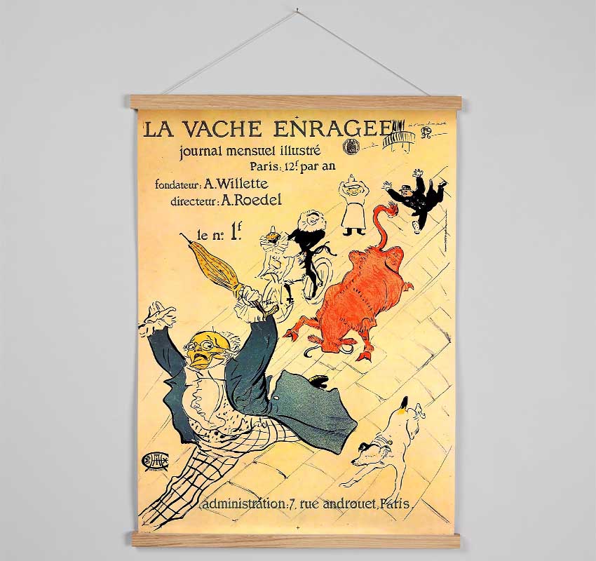 Toulouse Lautrec La Vache Enragee Hanging Poster - Wallart-Direct UK