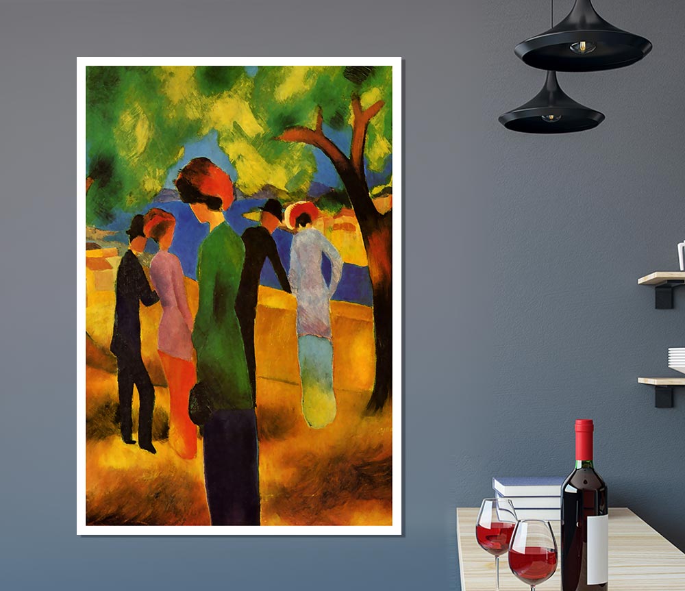 August Macke Lady In A Green Jacket Print Poster Wall Art