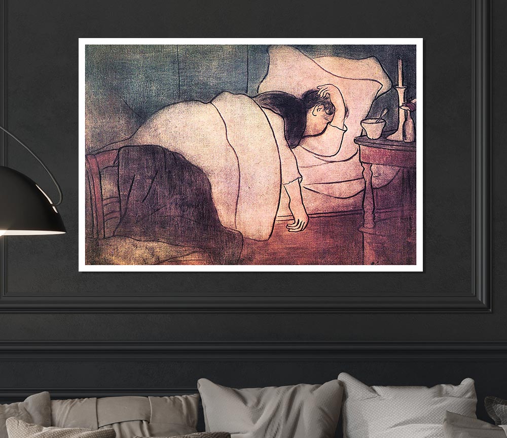 Joseph Rippl Ronai Lady In Bed Print Poster Wall Art