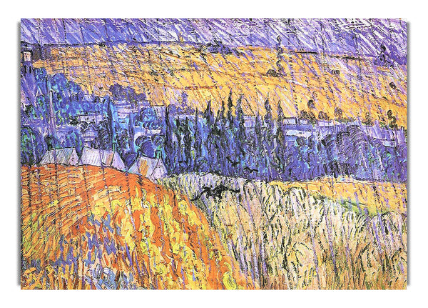 Landscape At Auvers In The Rain [1] By Van Gogh