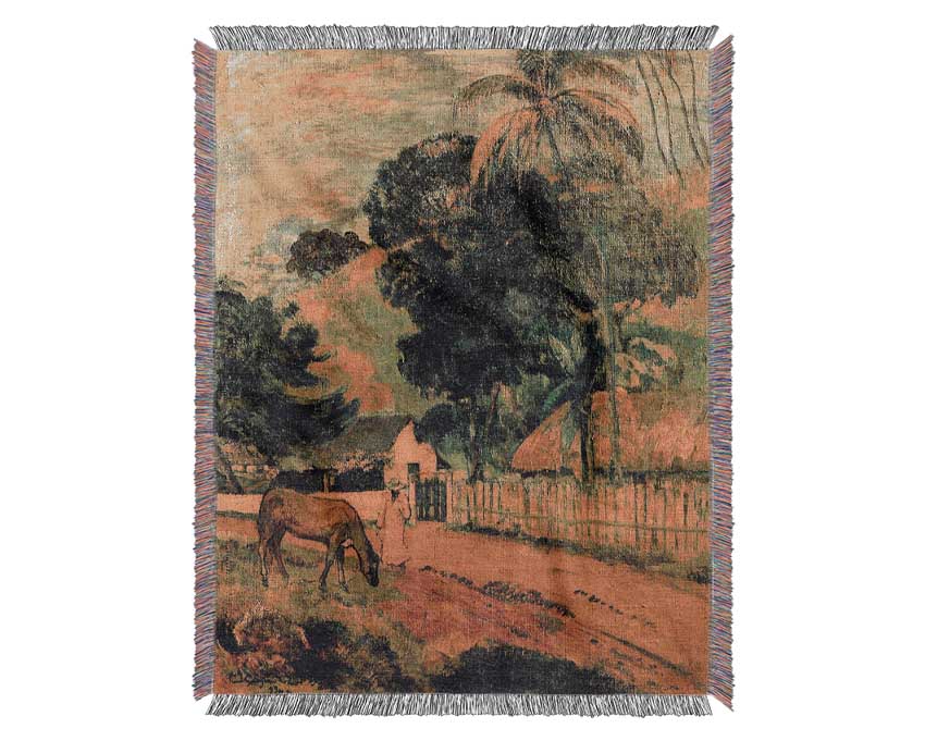 Gauguin Landscape Woven Blanket