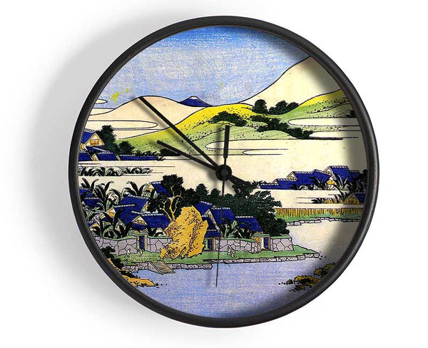 Hokusai Landscape Of Ryukyu Clock - Wallart-Direct UK