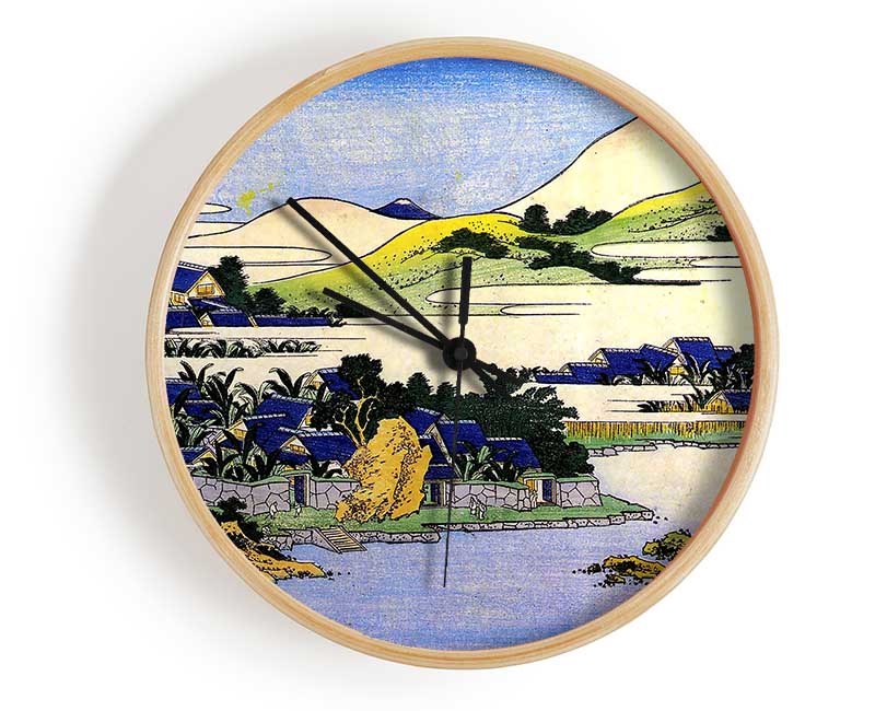 Hokusai Landscape Of Ryukyu Clock - Wallart-Direct UK