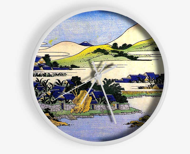 Hokusai Landscape Of Ryukyu Clock - Wallart-Direct UK