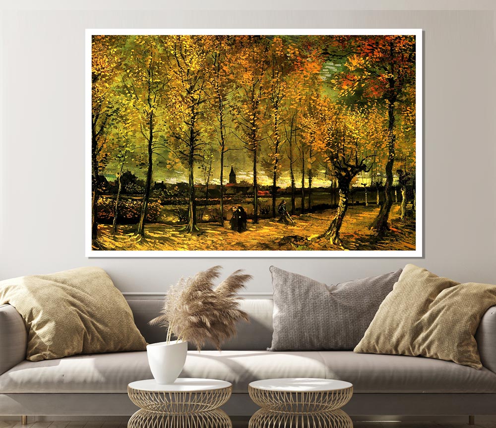 Van Gogh Lane With Poplars Print Poster Wall Art